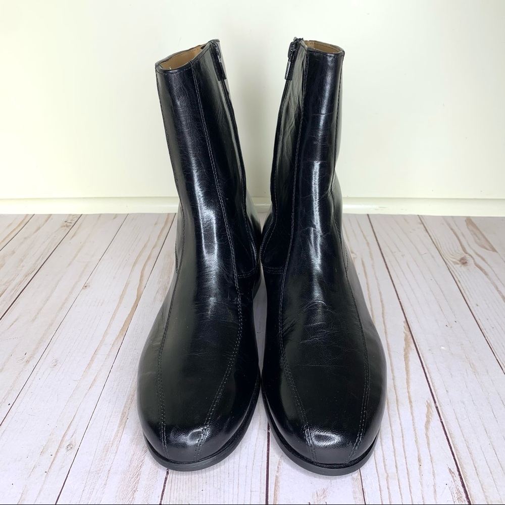 Nunn Bush Black Men’s Bristol Leather Ankle Boots Classic Dress/Casual Boots NEW - Picture 4 of 12